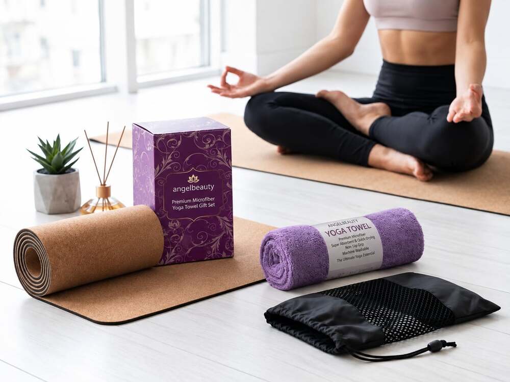 Angel Beauty Microfiber Thickness Yoga Towel Purple